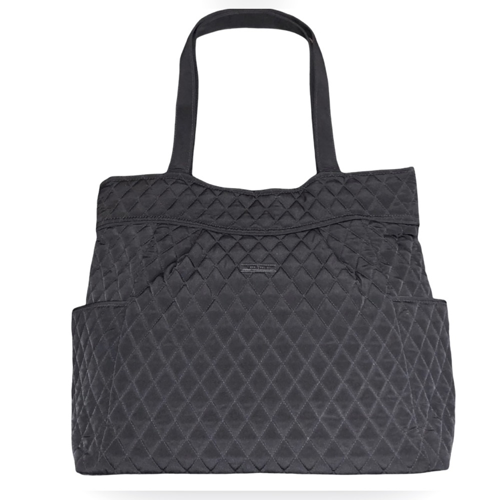 Vera Bradley Black Quilted Large Purse with Side Pockets